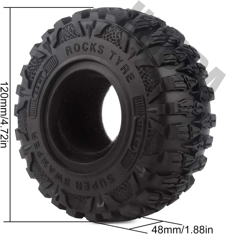 INJORA RC Reifen 4pcs 2,2inch RC Crawler Reifen Reifen Set für 1:10 RC Rock Crawler TRX4 TRX-6 Axial