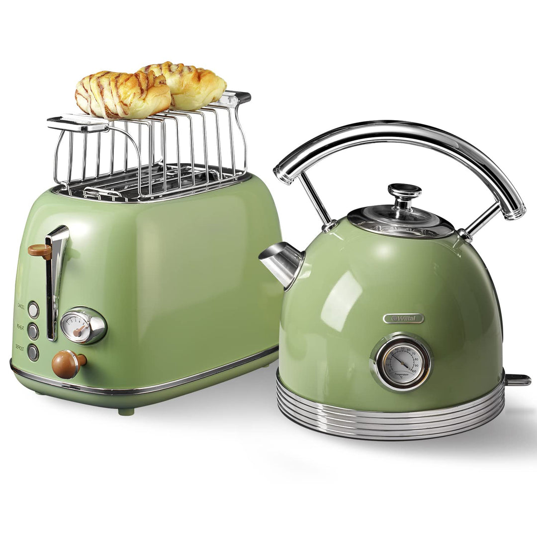 Wiltal toaster wasserkocher set, frühstücksset toaster wasserkocher, Wasserkocher aus Edelstahl, 220