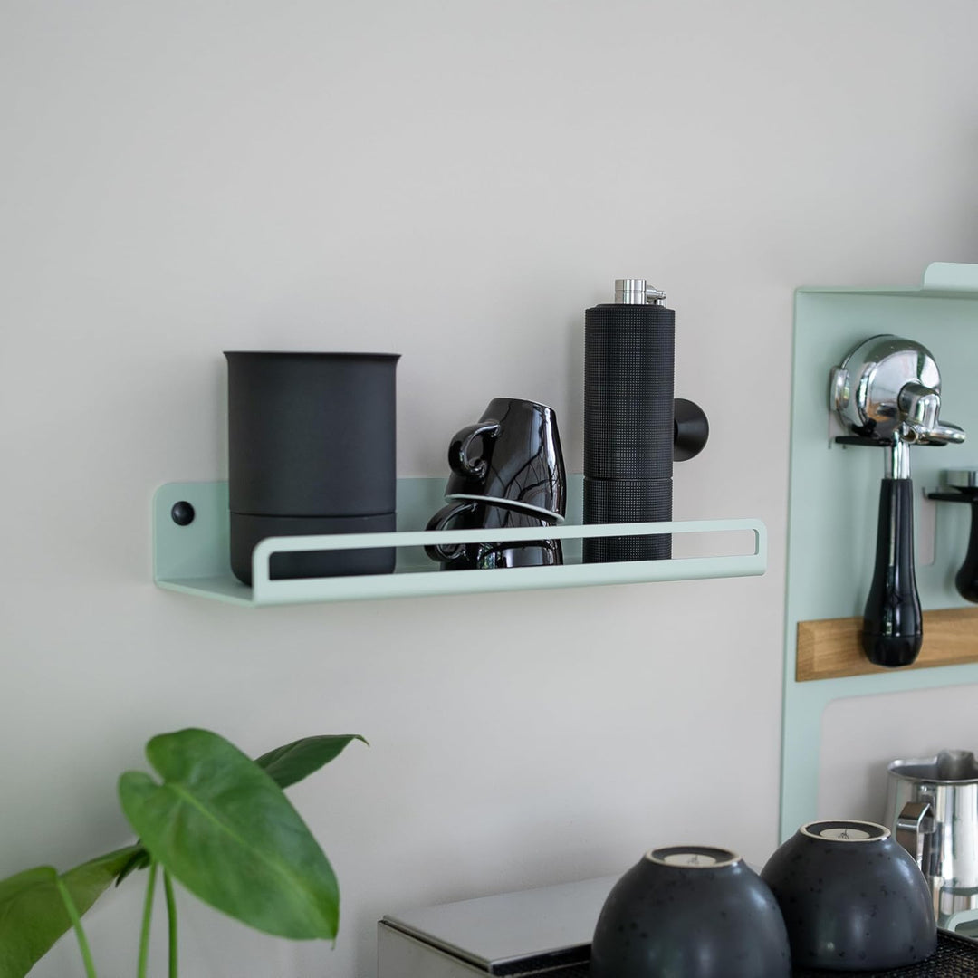 FLATE® Storage Shelf: Regal für Kaffeebohnen und Barista Zubehör (Helles Graubeige), Helles Graubeig