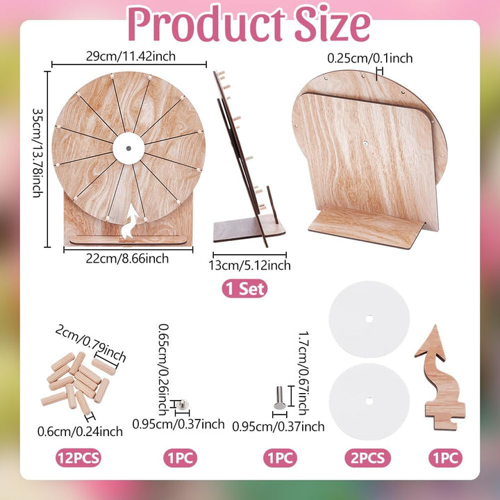 UNICRAFTALE Spinner Gewinnspiel Roulette Drehscheibe Aus Holz Aus Peru Beschreibbare Und Abwischbare