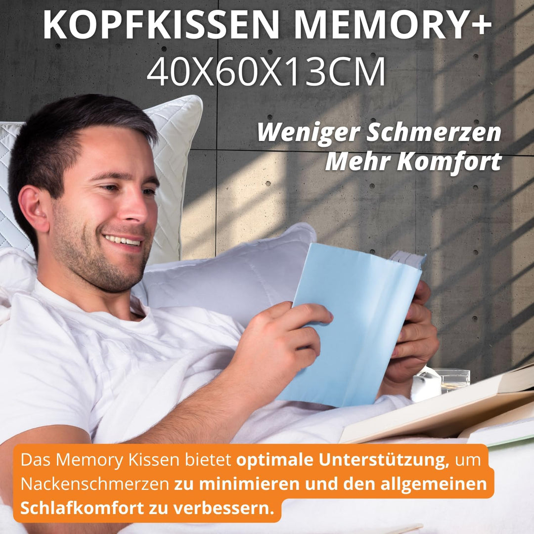 Ergonomisches Nackenkissen 40x60cm (GARANTIE) Memory Foam Kissen 40x60 Schmerzhafte Nackenschmerzen