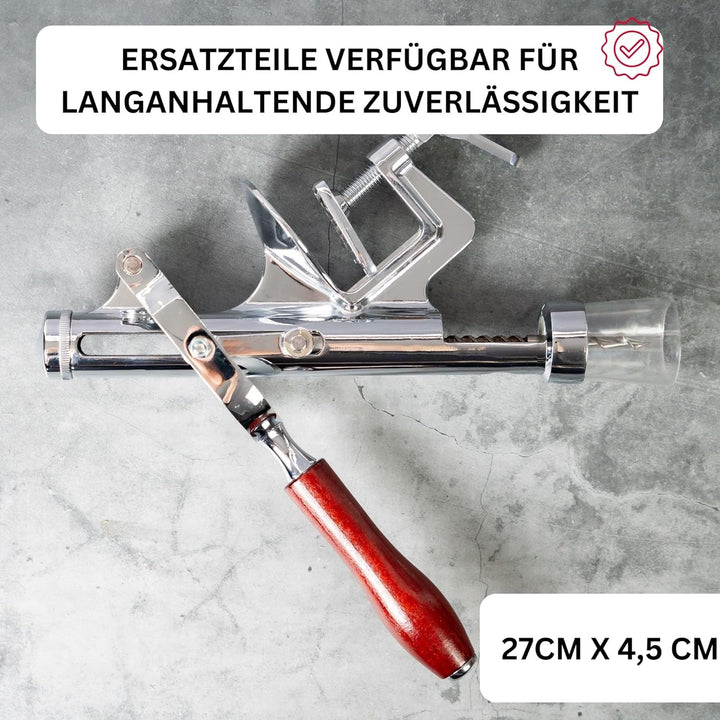 Westmark Entkorker-Maschine zur Tischmontage, für Gastronomie/Profi-Küchen, Länge: ca. 28 cm, Zinkdr