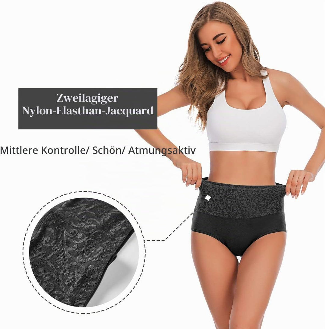 YaShaer Unterhosen Damen Baumwolle Hohe Taille Slips Hoher Taillenslip für Frauen Mehrpack M Mehrfar