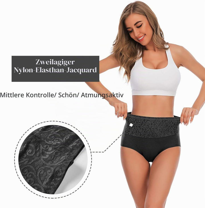 YaShaer Unterhosen Damen Baumwolle Hohe Taille Slips Hoher Taillenslip für Frauen Mehrpack M Mehrfar