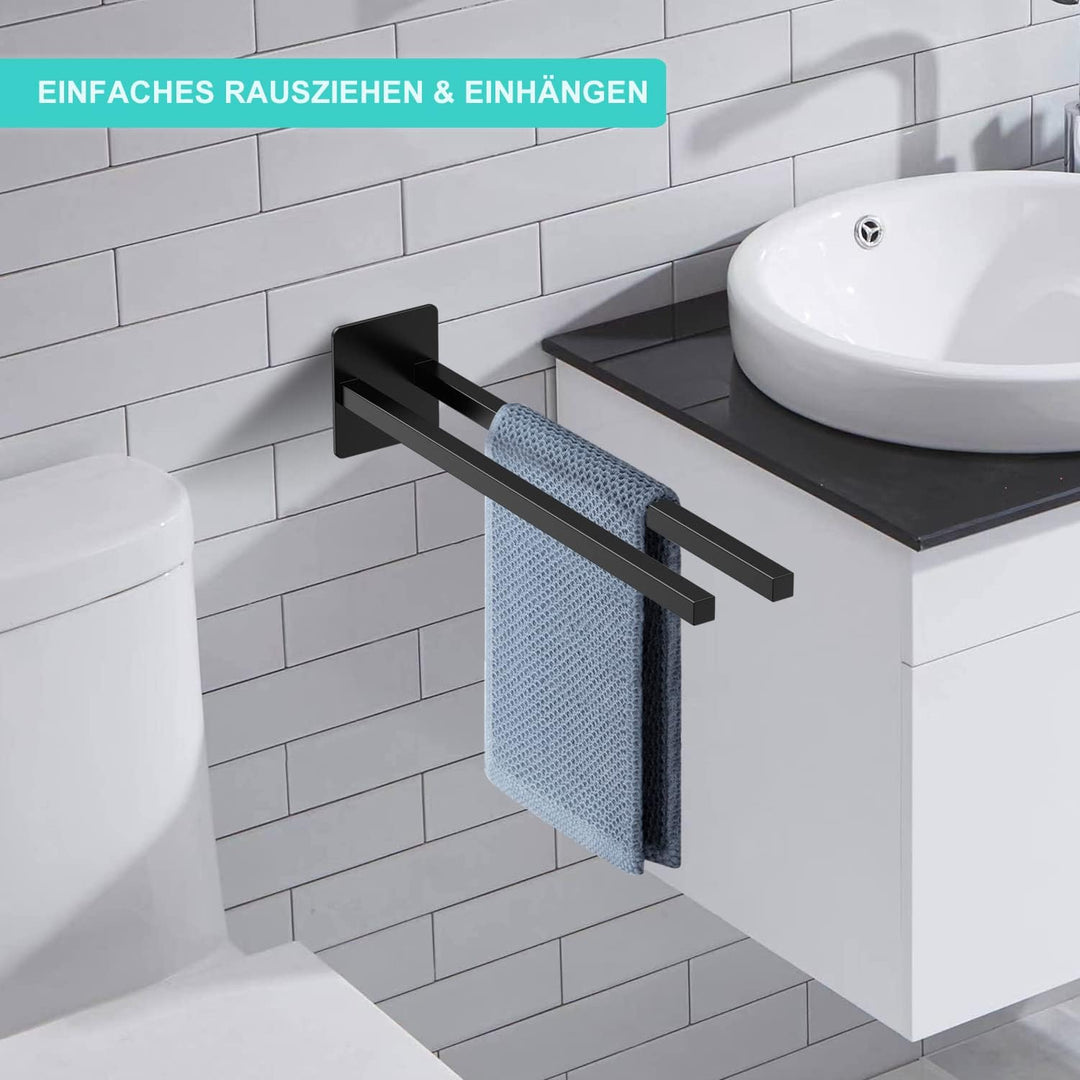 Handtuchhalter Ohne Bohren Zweiarmig, Edelstahl Handtuchstange Selbstklebender, Doppelt Hantuchhalte