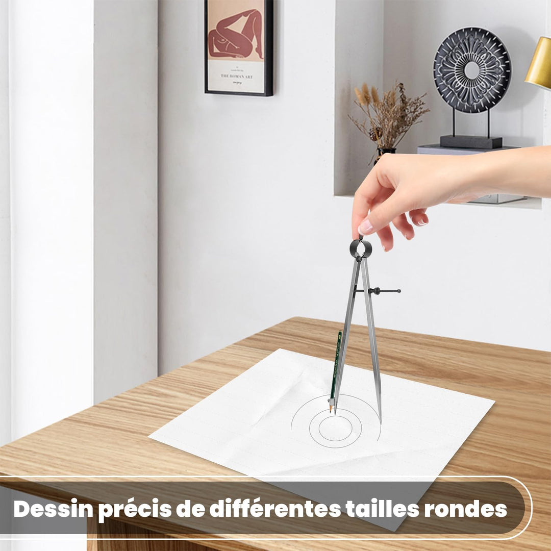 Flügelteiler, Linienpositionsschreiber Zeichenkompasse Handwerk Drehwerkzeug Zeichenkompass 100 mm 1