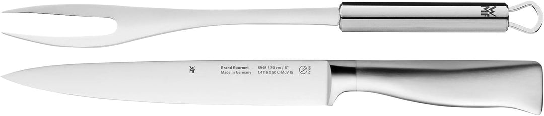 WMF BBQ Grillset 2-teilig, Tranchierbesteck aus Fleischmesser und Fleischgabel Edelstahl, Grillbeste