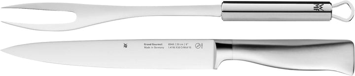 WMF BBQ Grillset 2-teilig, Tranchierbesteck aus Fleischmesser und Fleischgabel Edelstahl, Grillbeste
