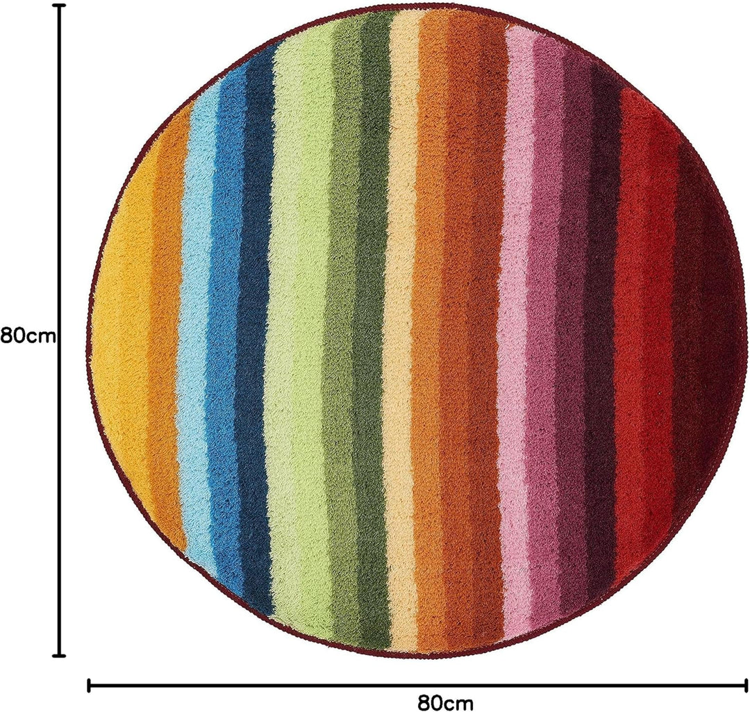 Meusch 2867148518 Badteppich Funky, 80 cm rund, multicolor 80 cm Bunt, 80 cm Bunt