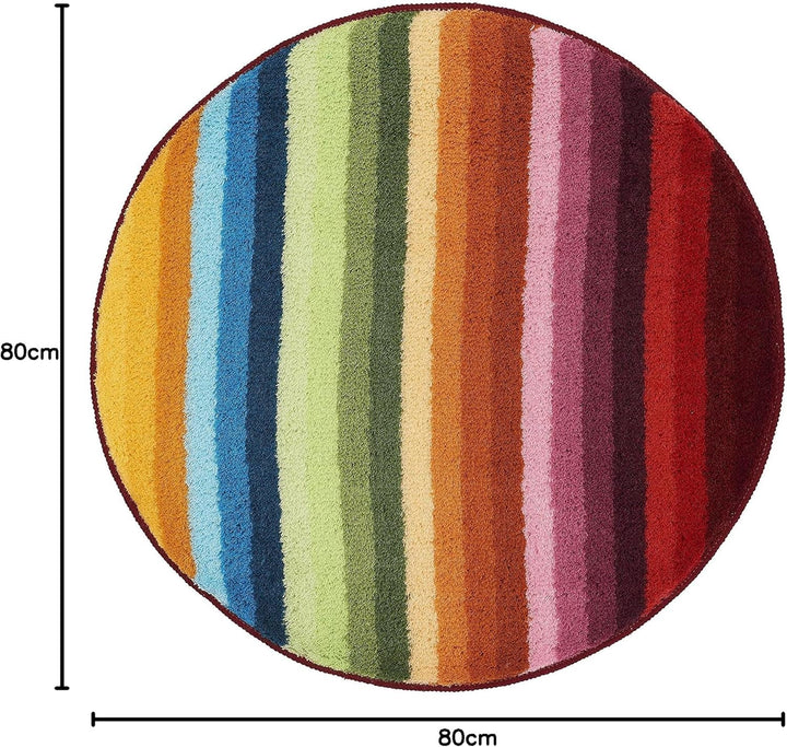 Meusch 2867148518 Badteppich Funky, 80 cm rund, multicolor 80 cm Bunt, 80 cm Bunt