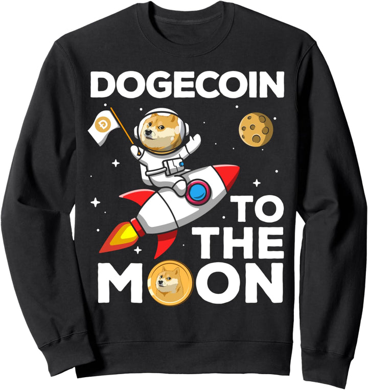 Dogecoin To The Moon Lustige Doge Coin HODL Krypto Sweatshirt