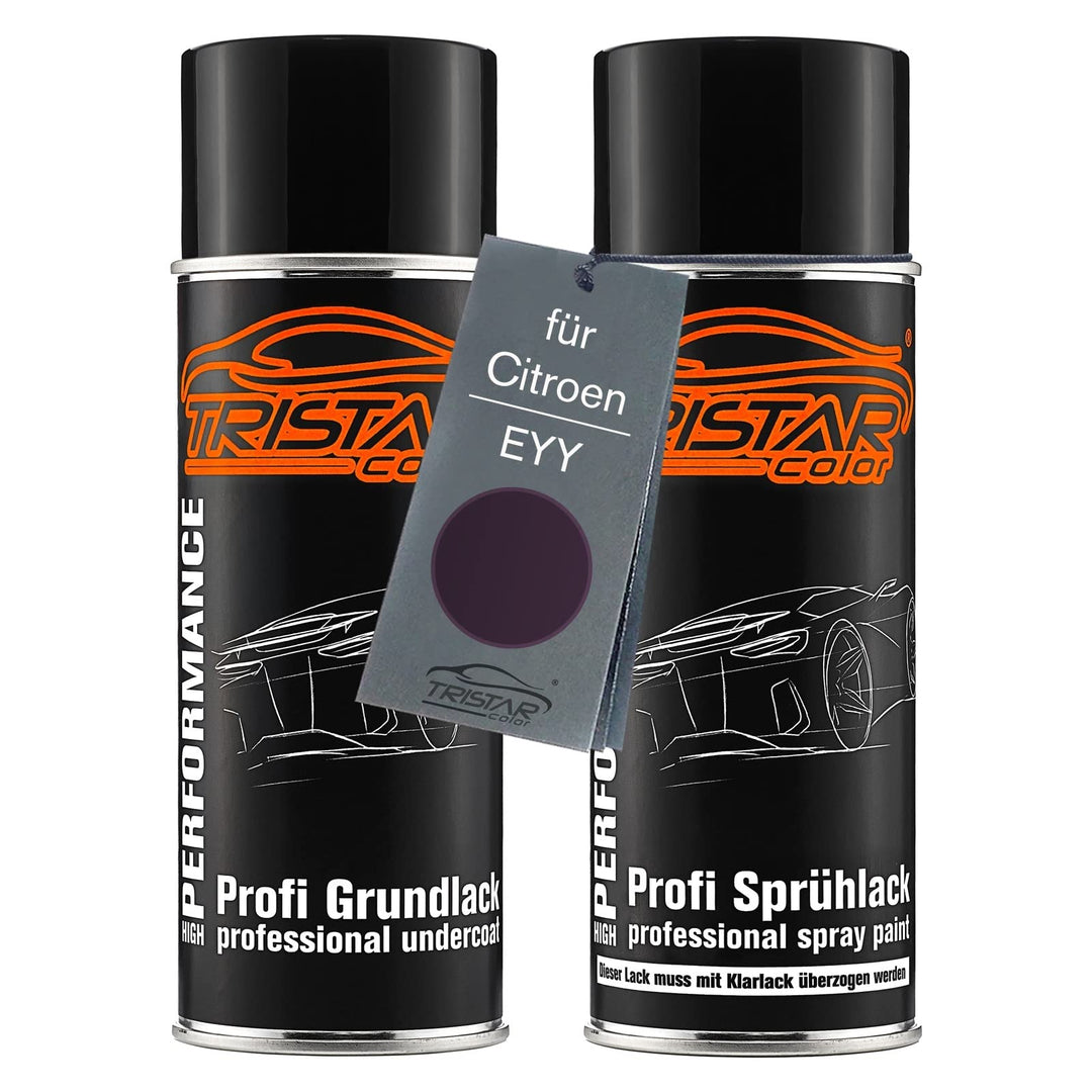 TRISTARcolor Autolack Spraydosen Set für Citroen EYY Bleu Infini Nacre Metallic Grundlack Basislack