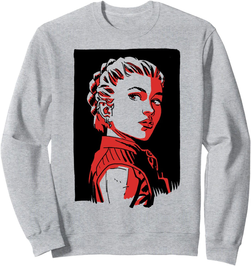 Marvel Black Widow Yelena Belova Red Hue Portrait Sweatshirt
