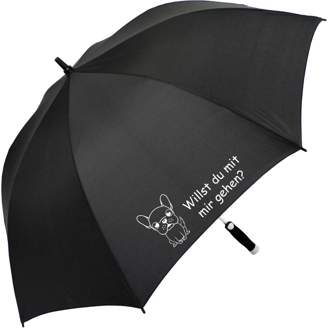 iX-brella XXL Automatik Golfschirm mit weissem Fiberglas-Gestell mit Hunde-Motiv 5 Hund 5, Hund 5