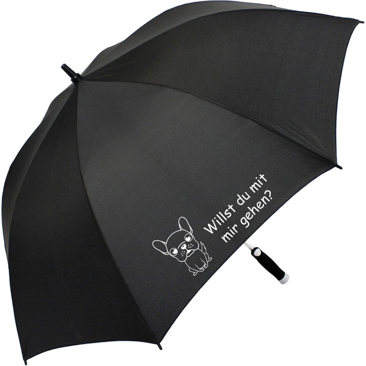 iX-brella XXL Automatik Golfschirm mit weissem Fiberglas-Gestell mit Hunde-Motiv 5 Hund 5, Hund 5