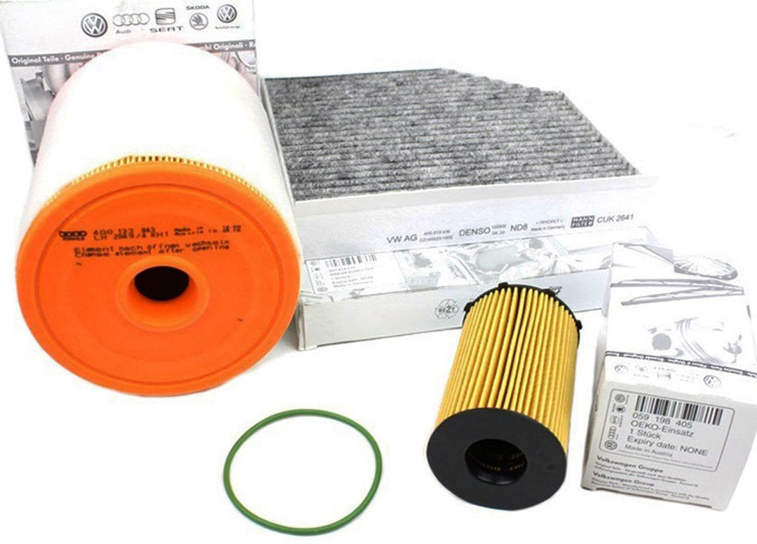 Original Audi Teile A6 A7 4G + A6 Allroad 3.0L TDI Motor Inspektionspaket Filter Service klein 3-tei