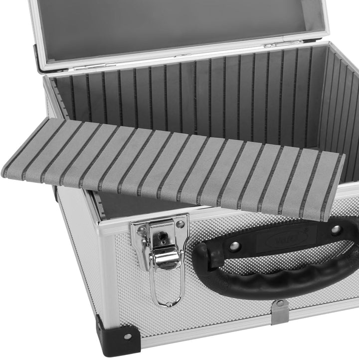 CD Koffer für 40 Standard CD Cases - 29,5 x 29 x 18,5 cm - Silber 40 CD's silber, 40 CD's silber