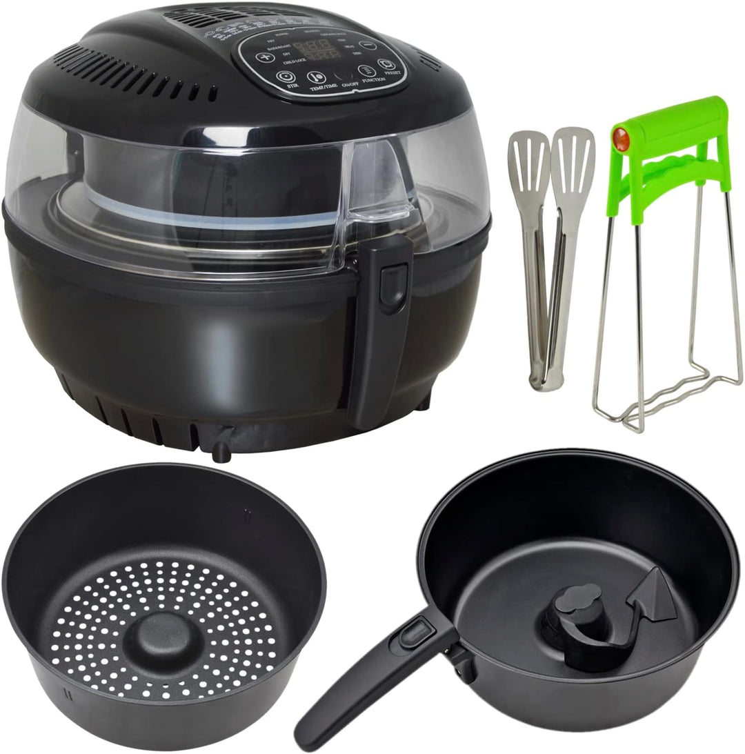 Fritteuse, Heissluft-Multifritteuse, Heissluftfritteuse, ohne Fett - Ofen Multicooker, Mini Backofen