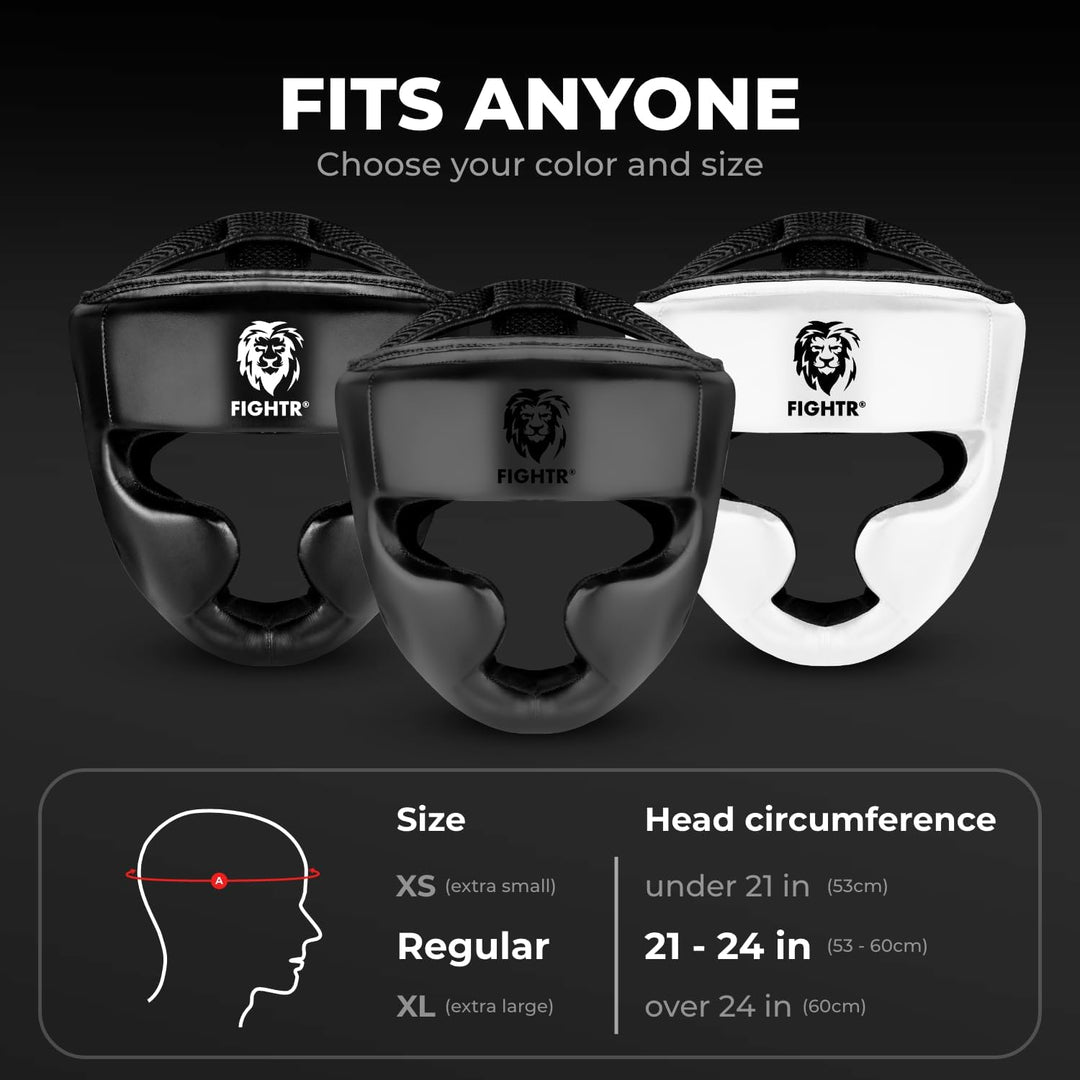 FIGHTR® Kopfschutz mit bestem Sitz für maximalen Schutz | Boxhelm Verstellbar für Sparring | für Box