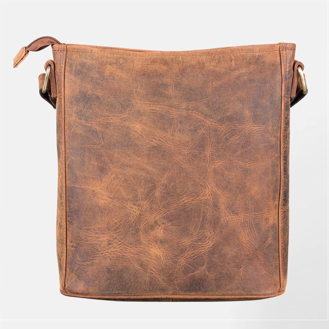 LEABAGS Leder Handtasche Damen I Premium Echtleder Umhängetasche I Schultertasche I Damentasche I Tr