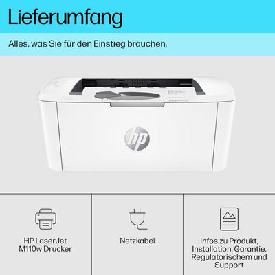 HP LaserJet M110w Laserdrucker Schwarz-Weiss, Monolaser, 20€ Cashback, Drucker, WLAN, Airprint, HP S