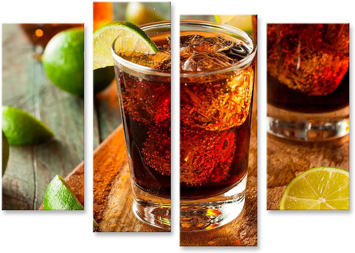islandburner Bild auf Leinwand Rum Und Cola Cuba Libre Mit Limette Und Eis Bilder Wandbilder Poster