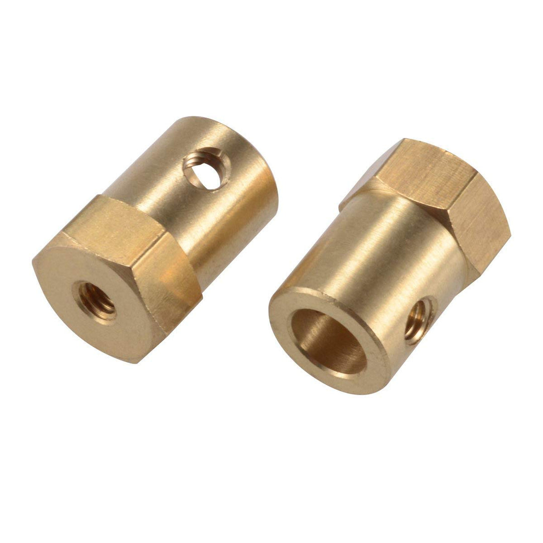 Vogueing Werkzeug 3,17 mm Messing-Verlängerungswelle Sechskantkupplung Kupplung Motor Anschluss Robo