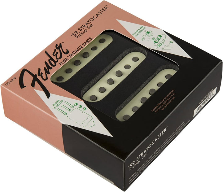 Fender Pure Vintage '59 Strat Pickup Set, Vintage White (3 Pickups)