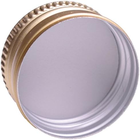 gouveo 24er Set Glasflaschen 40 ml (0,04 l) Glasflasche 40 ml Dorica Schraubverschluss PP 18 goldfar