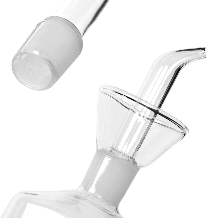 Ölflasche, Glasflasche, Olivenöl, Spender, Kochen, Öl, Essig, Messspender mit Ausguss, für Küche und
