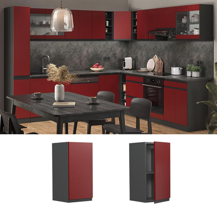 Vicco Hängeschrank R-Line, Rot/Anthrazit, 30 cm J-Shape Rot Hängeschrank 30 cm, Rot Hängeschrank 30