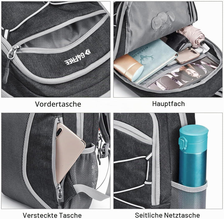 G4Free Kleiner Rucksack 12L/20L Unisex Tagesrucksack Leichter Reiserucksack Wanderrucksack Trekkingr