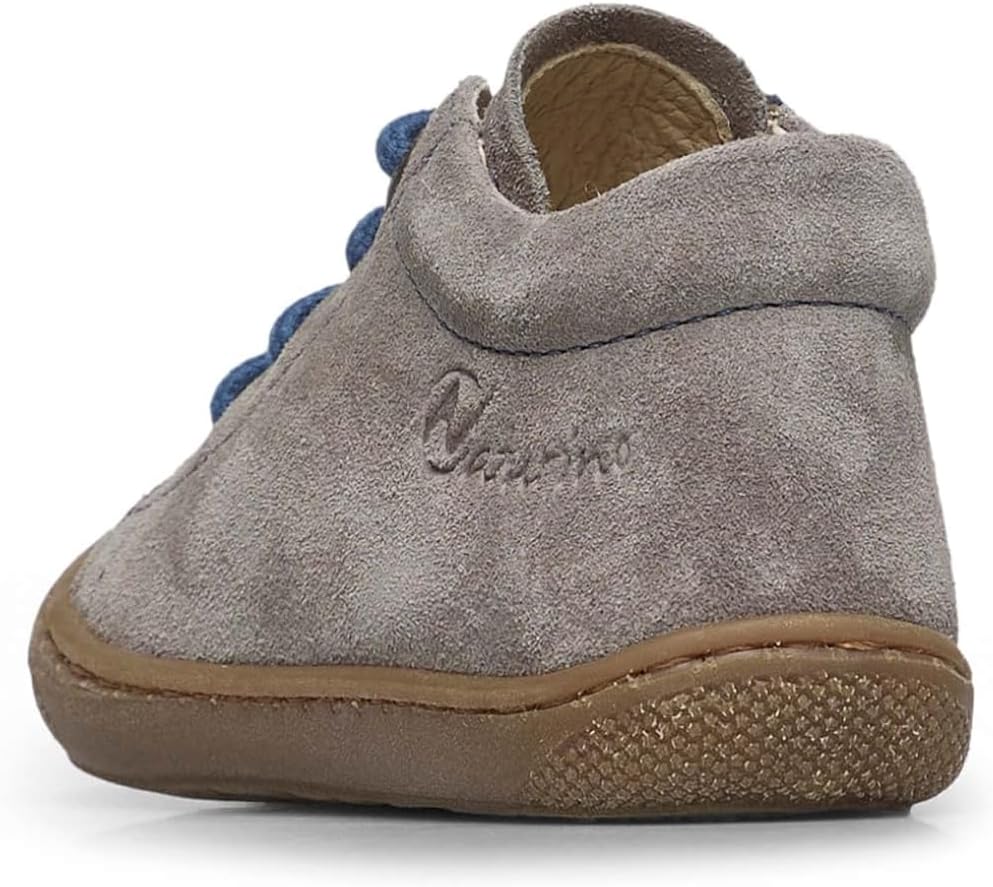 Naturino Lauflernschuhe aus Veloursleder 19 EU Grau Blau, 19 EU Grau Blau