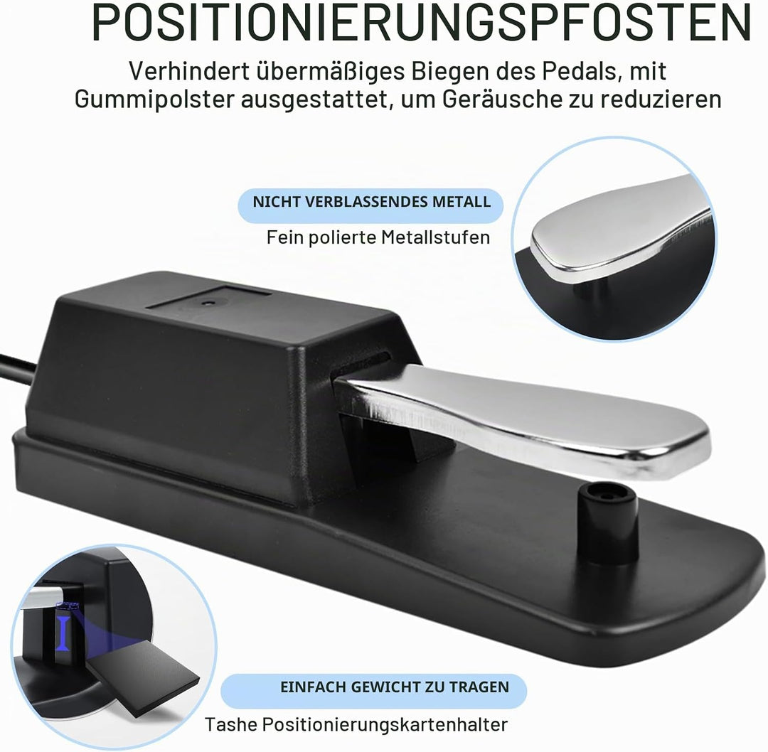 Pédale de Sustain Universelle pour Clavier de Piano, Pédale de Sustain Adaptée pour Synthétiseur de