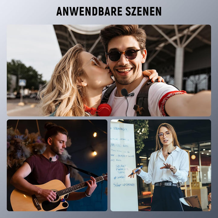 Neewer Lavalier-Ansteckmikrofon, kompatibel mit Rode Wireless GO II Wireless Pro DJI Wireless Mikrof