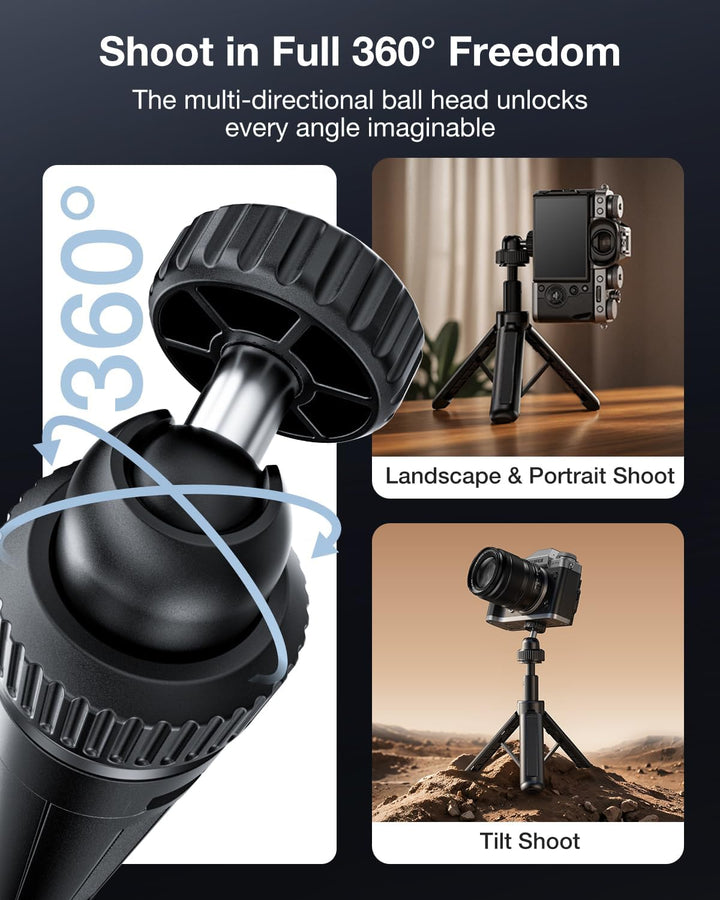 llano 40cm Action-Kamera-Stativ für DJI Osmo Pocket 3, Insta360 X5 X4 X3, ausziehbares Mini-Stativ m