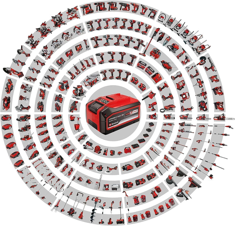 Einhell GE-SC 35/1 Li Solo Vertikutierer (2x18V, 35cm Arbeitsbr., bis 9mm Arbeitst., bürstenloser El