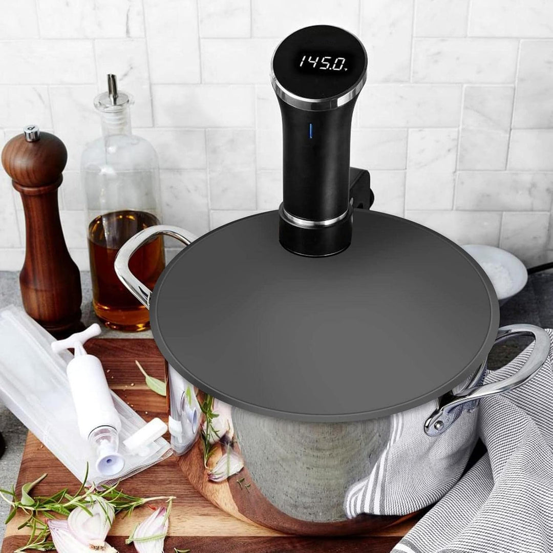 Sous-Vide-Deckel, Sous-Vide-Silikon-Deckel, Silikon-Topfdeckel reduziert Verdunstung, für langes Koc