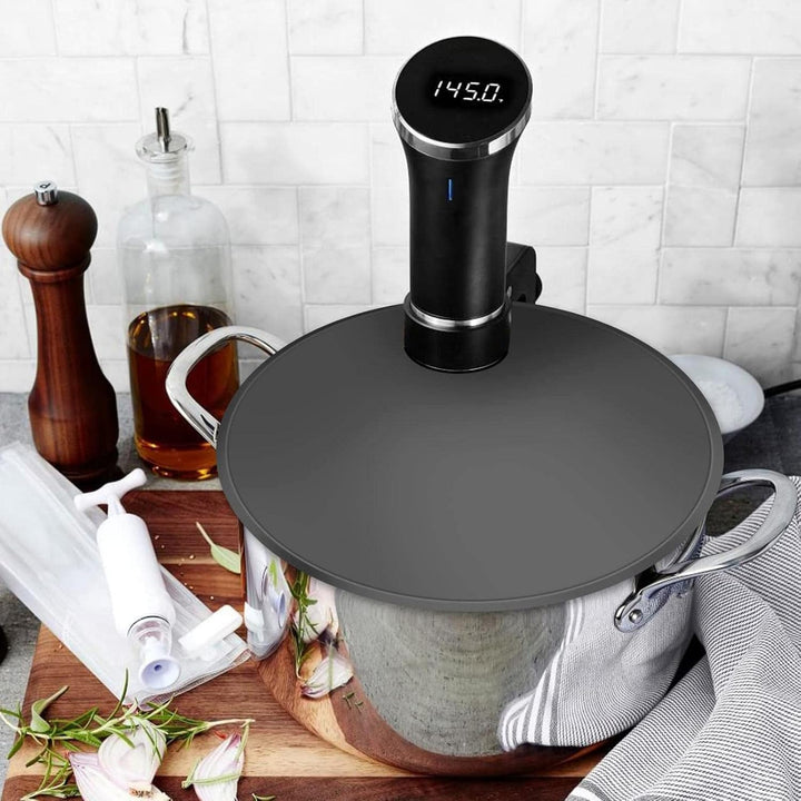 Sous-Vide-Deckel, Sous-Vide-Silikon-Deckel, Silikon-Topfdeckel reduziert Verdunstung, für langes Koc