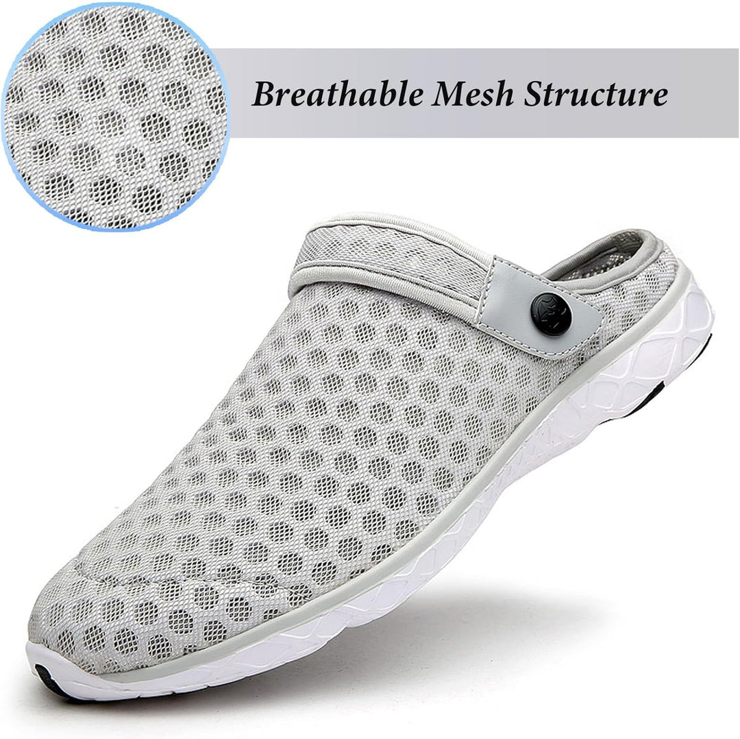 Unisex Clogs Hausschuhe Atmungsaktiv Mesh Pantoletten Sommer Beach Freizeit Schuhe rutschfest Weiche