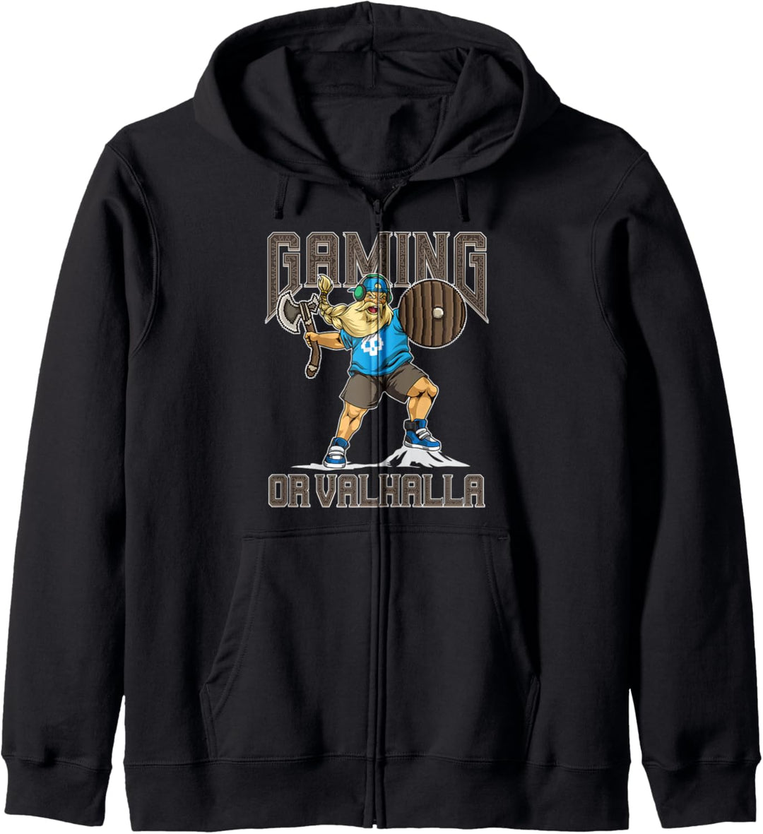 Gaming Or Valhalla - Gamer Wikinger Kapuzenjacke
