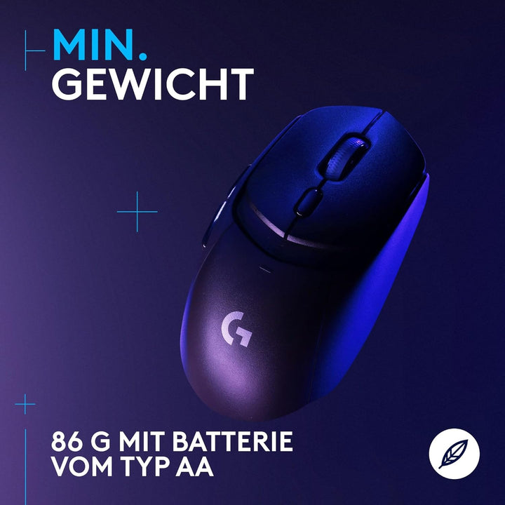 Logitech G309 LIGHTSPEED kabellose Gaming-Maus, leicht, LIGHTFORCE-Hybridschalter, HERO 25K-Sensor,