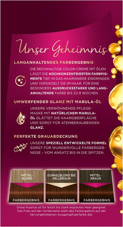 SCHWARZKOPF POLY PALETTE Intensiv Creme Coloration, Haarfarbe 650/5-680 Kastanie, 3er Pack (3 x 128