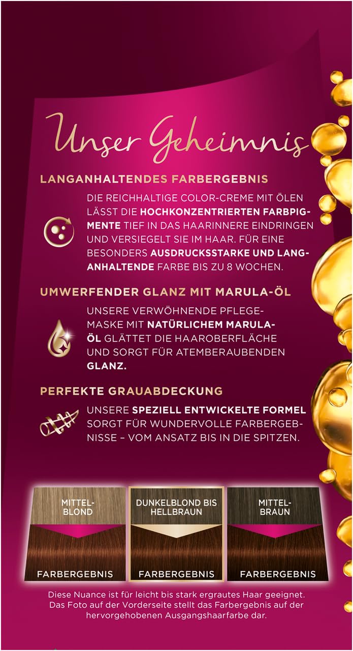 SCHWARZKOPF POLY PALETTE Intensiv Creme Coloration, Haarfarbe 650/5-680 Kastanie, 3er Pack (3 x 128
