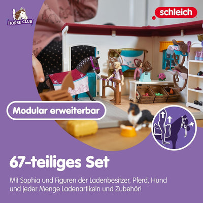 schleich 42568 Reitshop zum modularen Reiterhof, für Kinder ab 5-12 Jahren, HORSE CLUB - Spielset