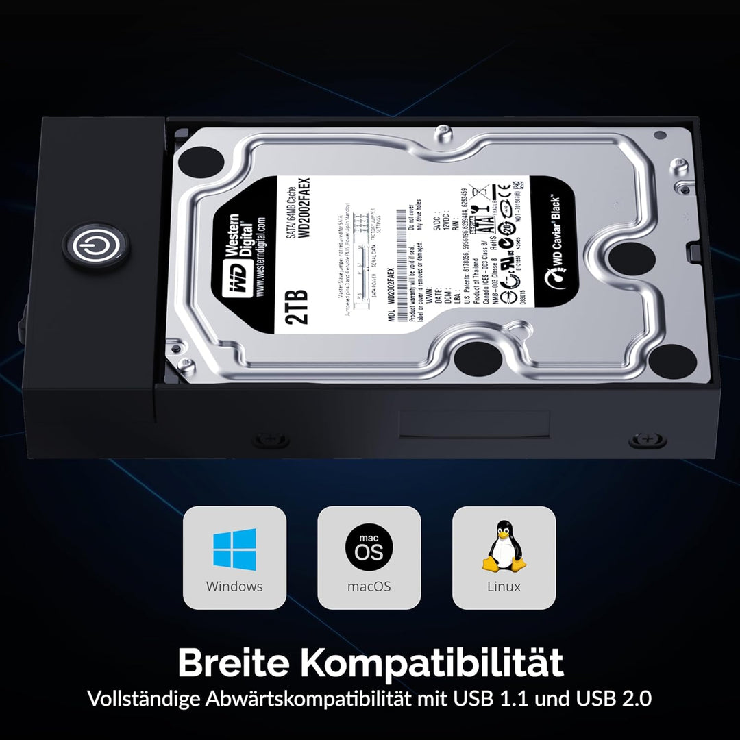 SABRENT SSD/HDD 2,5/3,5 Zoll Docking Station, festplatten gehäuse, USB 3.2 gen1 Hard Drive, sata auf