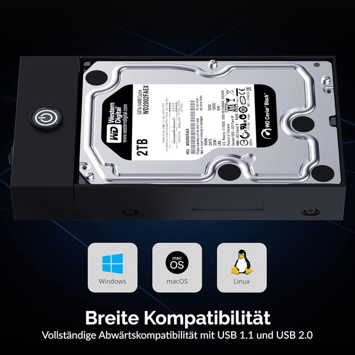 SABRENT SSD/HDD 2,5/3,5 Zoll Docking Station, festplatten gehäuse, USB 3.2 gen1 Hard Drive, sata auf