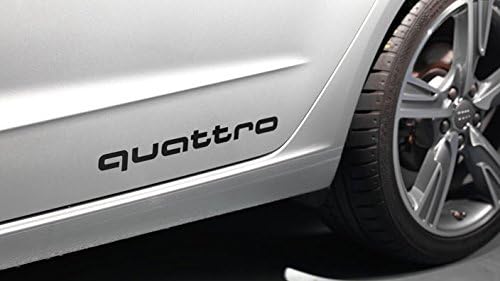 Audi 4G0064317Y9B Original quattro Dekorfolie quattro Schriftzug Schwarz Single, Single