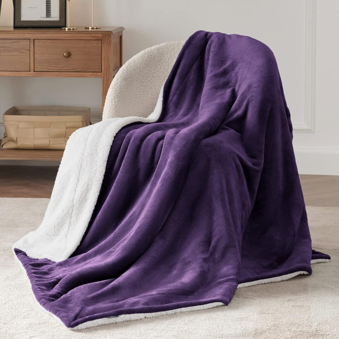 BEDSURE Kuscheldecke - Warm Sherpa Wolldecke & Sofadecke, Flauschig Sofaüberwurf Decke, Dicke Couchd