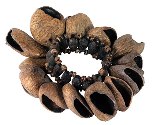 Rasselarmband aus Pangi-Samen Armband beim Trommeln Percussion warmer Klang Takt Seed Keluak Asien W